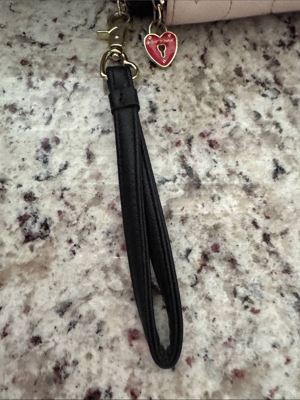 Betsey Johnson Quilted Heart Wristlet with double zip - Picture 13 of 13
